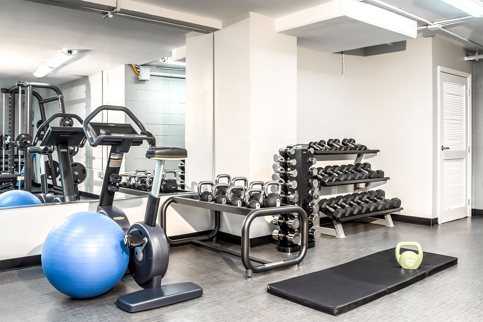 Stretch out after a long workout in our streatching area.