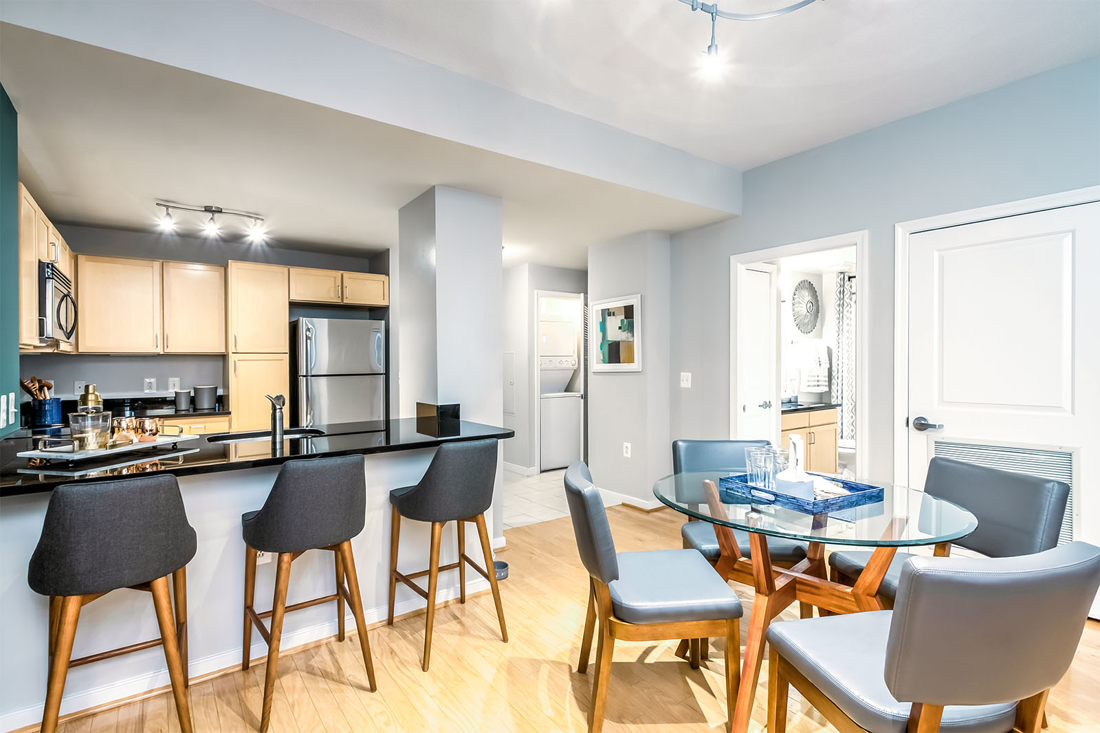 Open layouts available in our one-, two- and three-bedroom plus den apartments.