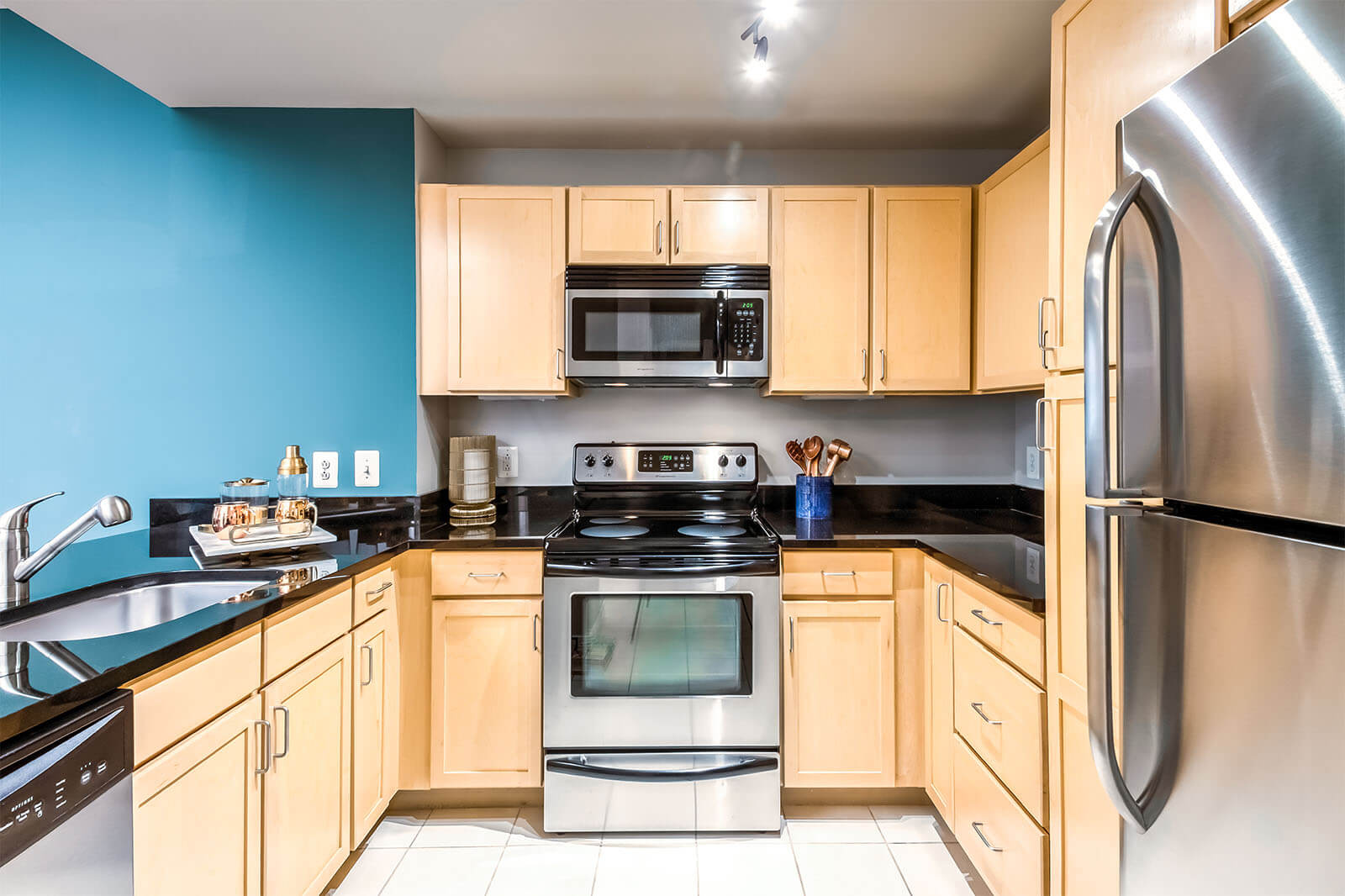 Chef-inspired kitchens with plenty of storage.